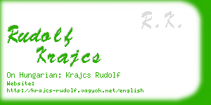 rudolf krajcs business card